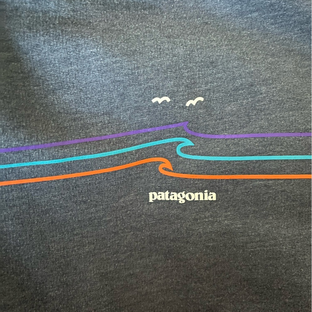 Patagonia Men's Tide Ride Lightweight Crew Sweatshirt in a dark grey/blue Med - Picture 5 of 5